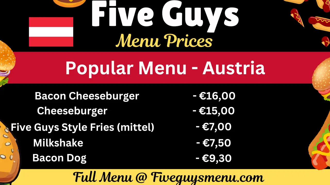 Five Guys Menu Prices Austria