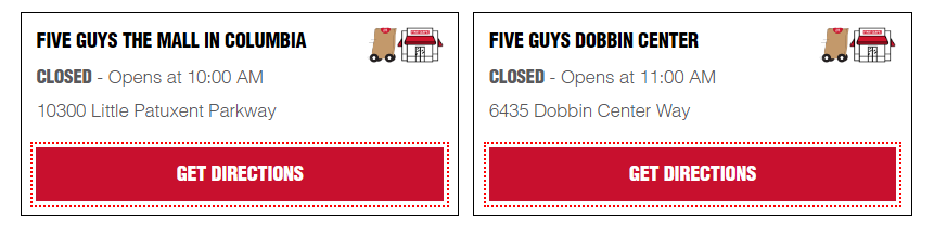 Precios del Menú Five Guys Colombia